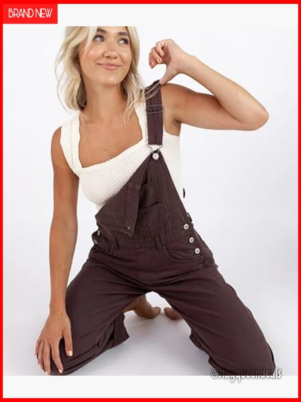 Square Neck Flower Embroidery Crop Tank Top Slim Fit Backless Summer - Picture 6 of 7